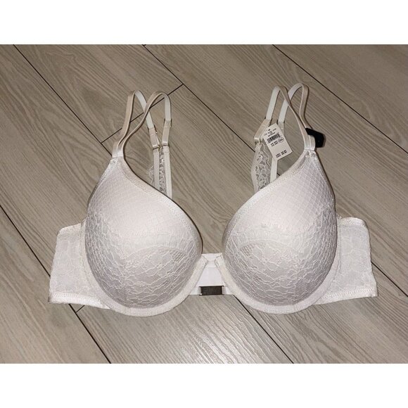 Aerie Plunge Bra Lace Padded Underwire Womens 38C Ivory New - Picture 2 of 6